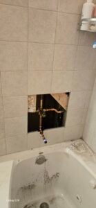 Removing the faulty bathtub faucet